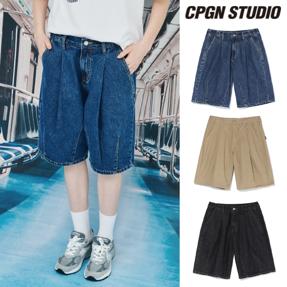 【CPGN STUDIO】 Balloon One Tuck Dart Shorts