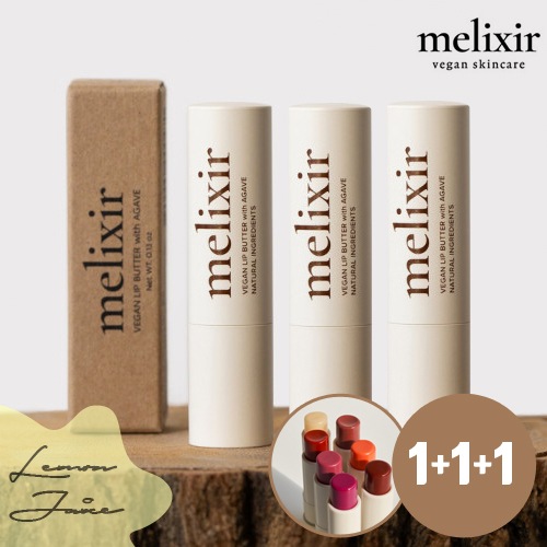 [melixir メリクサー ] 1+1+1 Vegan リップバター ヴィーガンリップバーム Vegan Lip Butter / Lip Balm