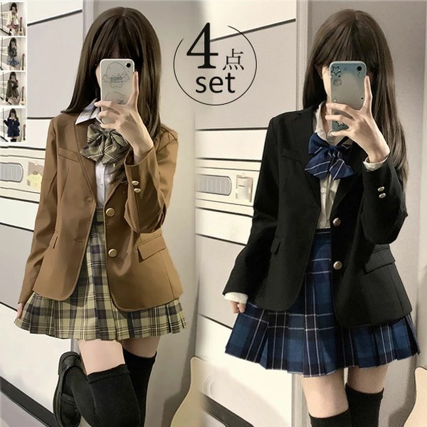 新品 卒業式 スーツ 女の子 入学式 入学祝い 4点セット 中学生 高校生 中高生 大きいサイズ 小学生 卒業式服 小学校 子供服 ゆったりサイズ フォーマルスーツ 女児 ジュニアスーツ 子供スーツ