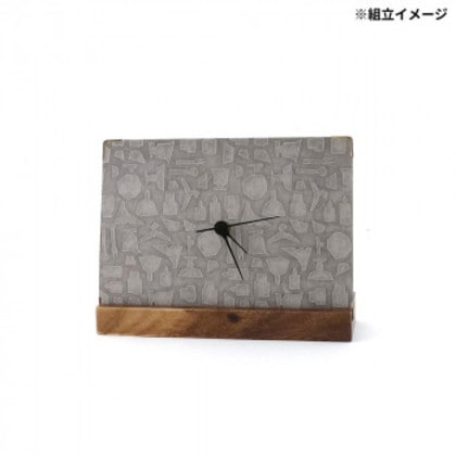 志成販売 越前和紙 壁にも掛けられる置き時計 グレー F161366GY