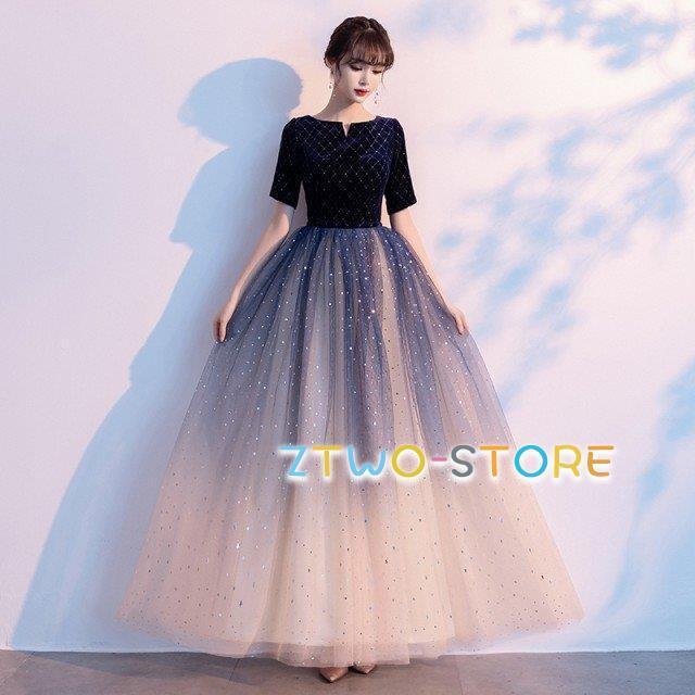 パーティードレス ロング ロングドレス 結婚式 お呼ばれドレス 演奏会 カラードレス 袖あり Aライン チュール 大きいサイズ 3L 4L 5L 6L 小さいサイズ