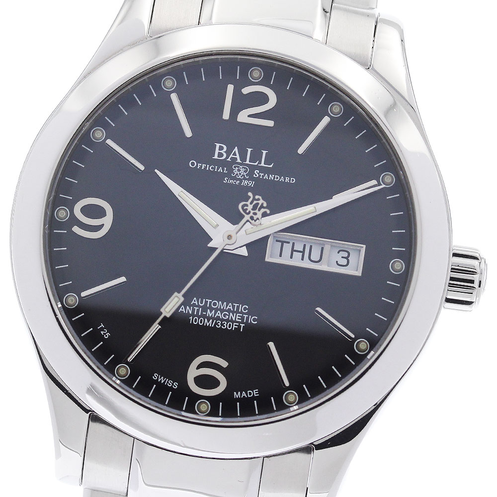 ボール BALL WATCH NM9126C-S14J-BK エンジニア3 オハイオ デイデイト 自動巻き メンズ 美品 保証書付き_900361【中古】