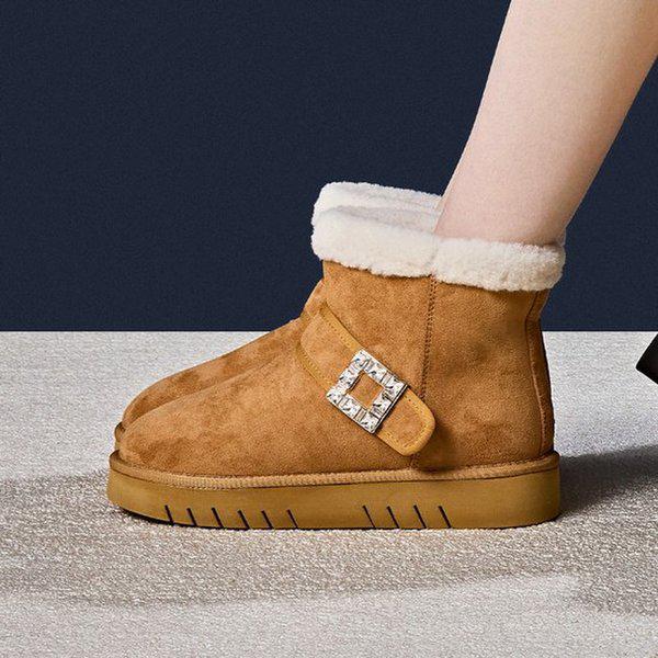 軽量クッション ファー起毛アンクル 女性 ブーツ 2XWA75XM-GN