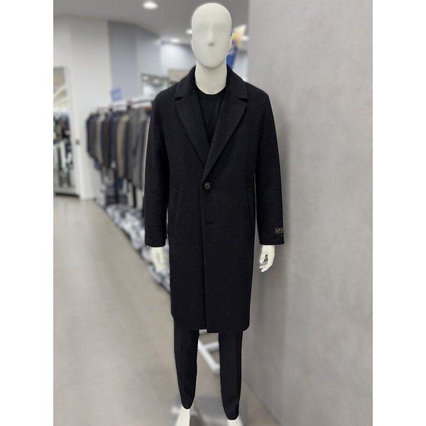 男性オーバーフィットウールカシミア混紡モ職ロングハンドメイドコート3カラー