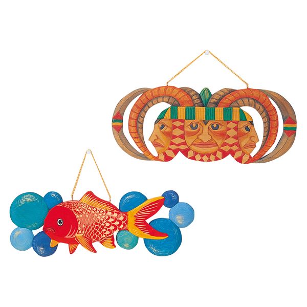 （まとめ）かべかざり 大（360x150x10mm）(×10セット)