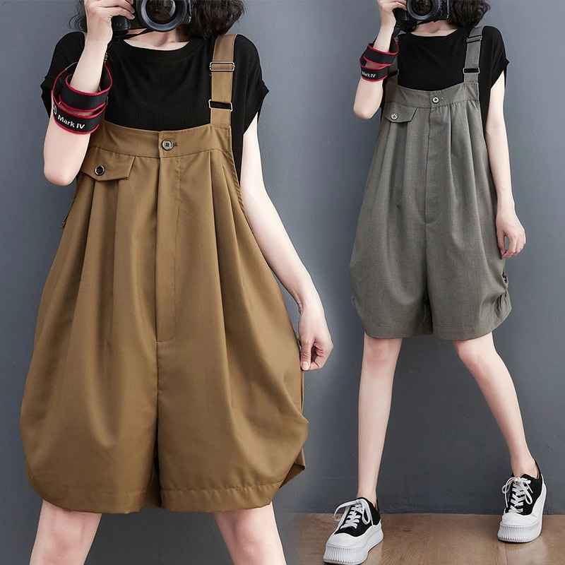 レディース オーバーオール 夏 カーゴパンツ とても快適 韓国ファッション 気質 着痩せ 薄い ワイドパンツ ハイウェスト ロングズボン