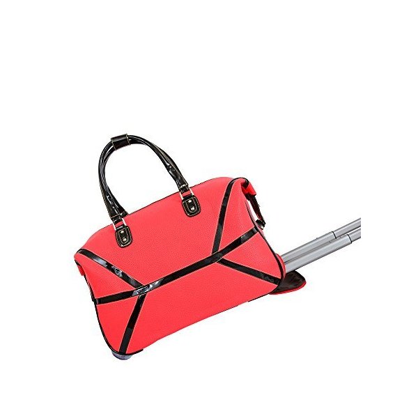 Mellow World Fashion Daffodil Duffel Roller Bag， Red 並行輸入品