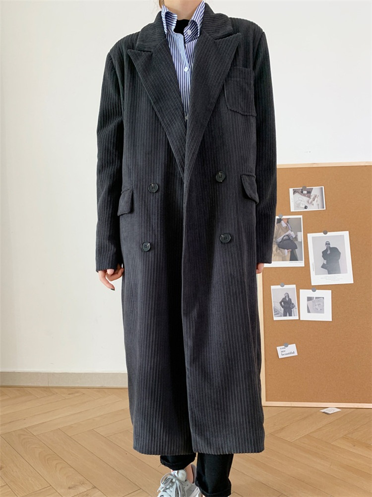 洗練されたシルエット スーツ コート レディース ダブルボタン ゆったりする カジュアル 5,411円