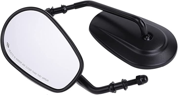 ハーレー ミラー バックミラー 左右セット 各種 スポーツスター ダイナ ソフテイル ツーリング オーバル 純正タイプ 社外品(ブラック)