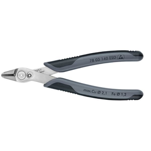 KNIPEX（クニペックス） 7803-140ESD エレクトロニクス スーパーニッパーXL（SB）