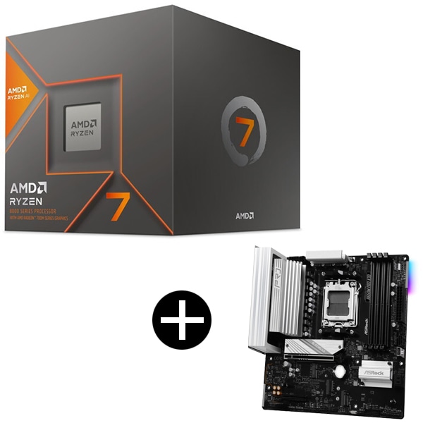 Ryzen 7 8700G Wraith Stealth Cooler CPU + ASRock B650M Pro X3D マザーボード セット