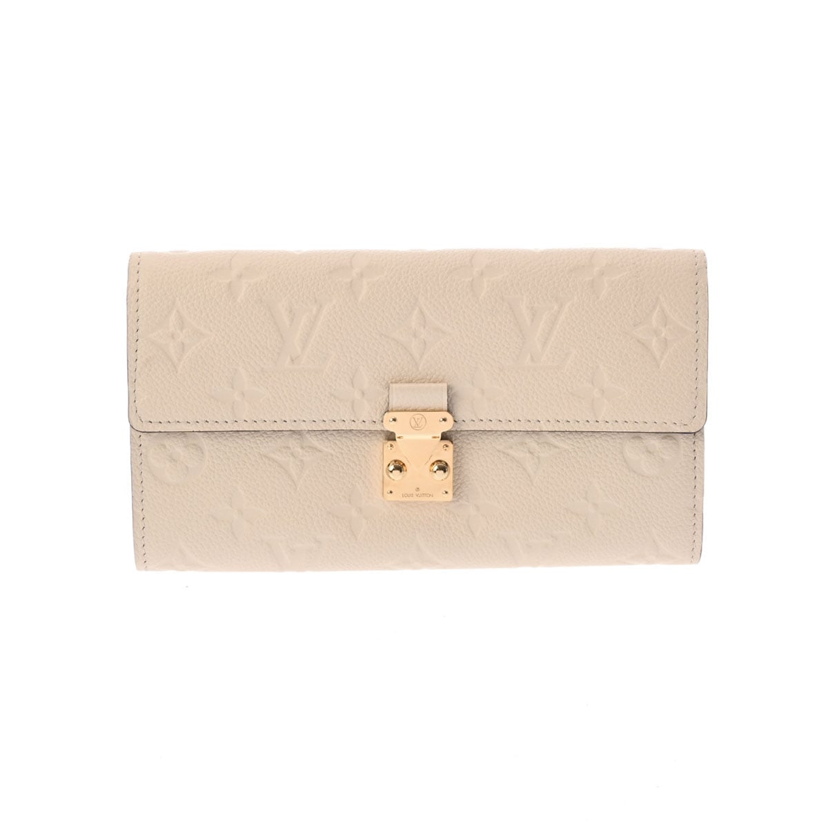 モノグラムアンプラント ポルトフォイユ サラ メティス クレーム M83276 レディース レザー 長財布 新同 中古 銀蔵