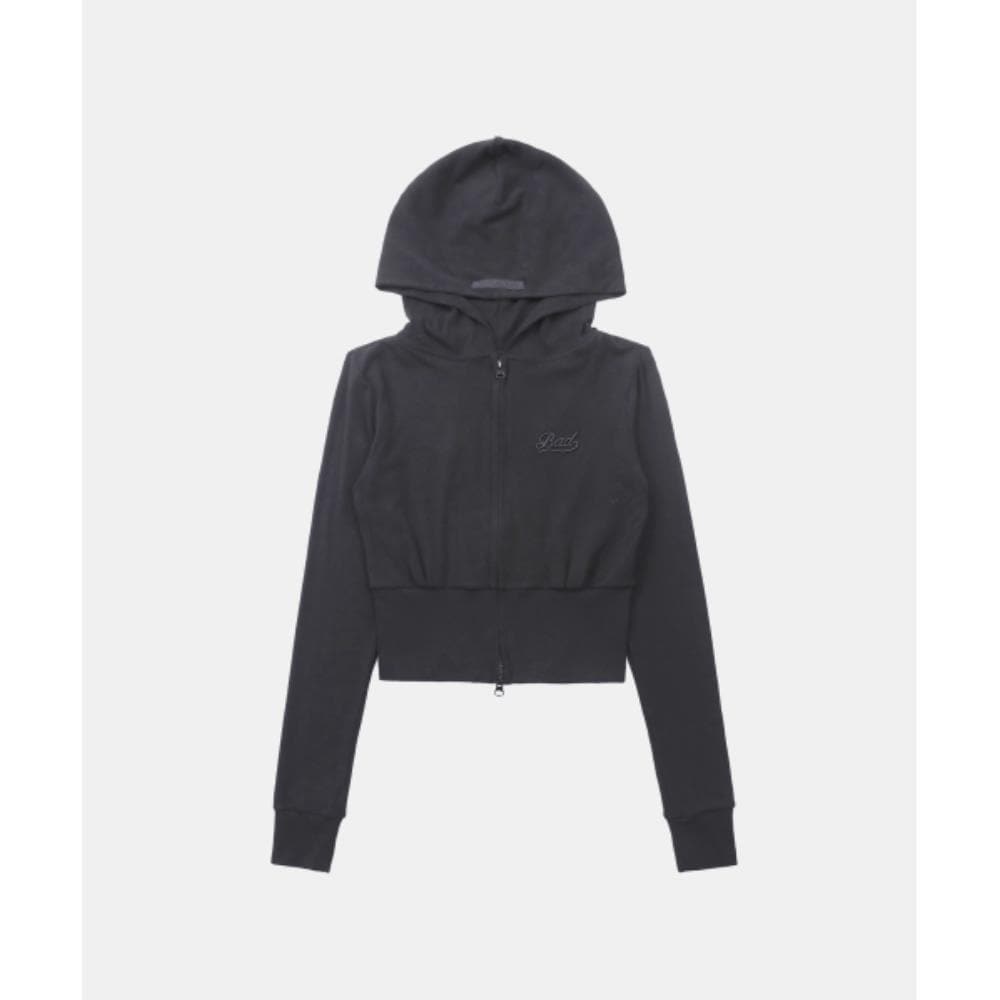 BADBLOOD Beyond Soft Hood Zip-Up Slim Fit Charcoal w-hde