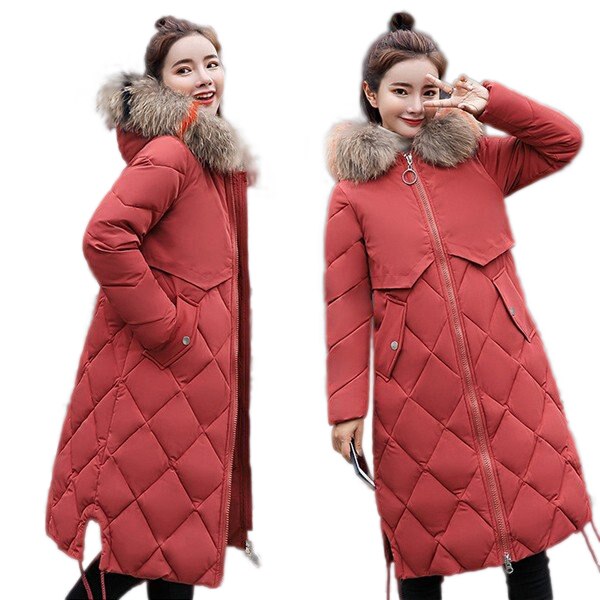 ダウンコート レディース フード 中綿 ジャケット ファスナー ロング 春秋冬 防寒防風