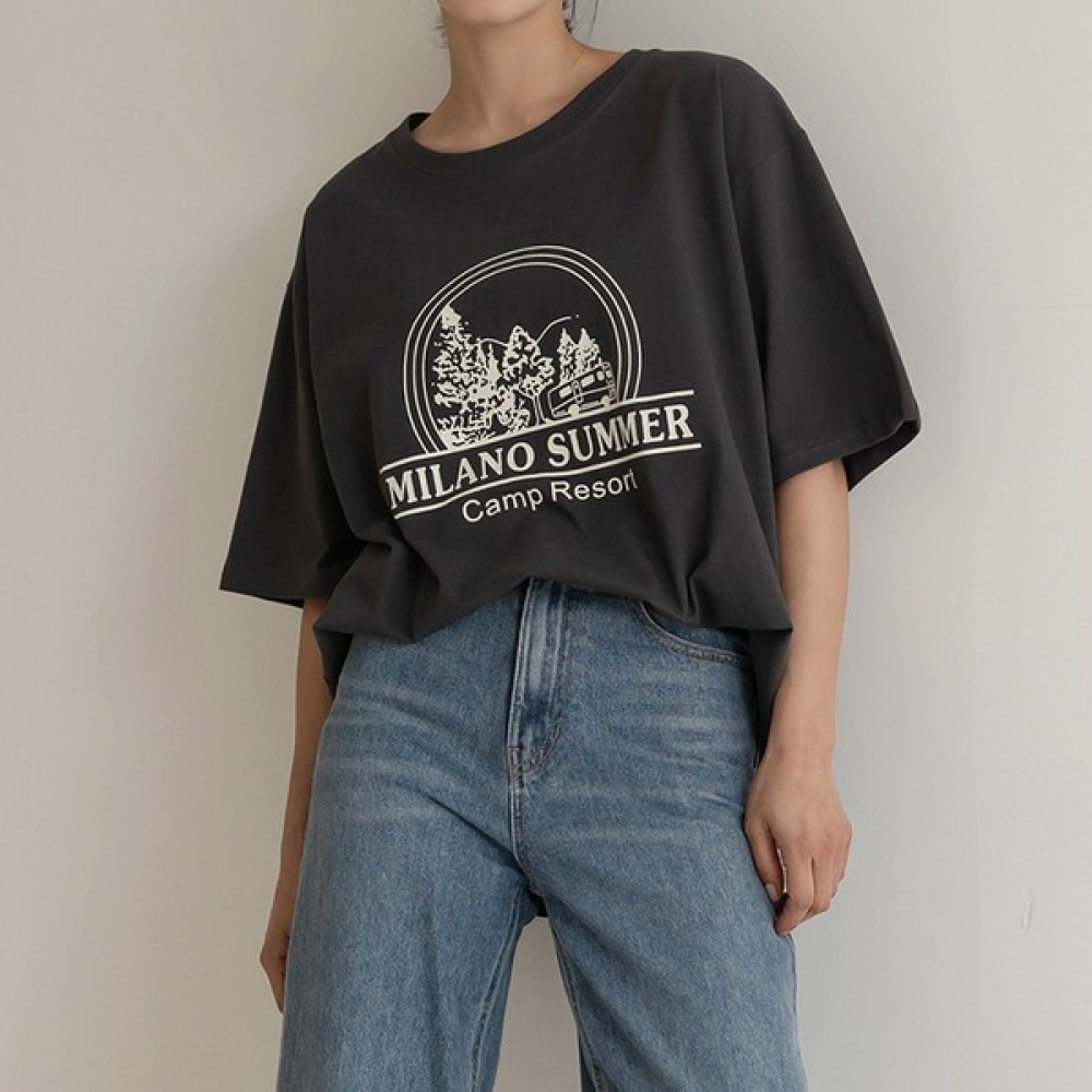 (Elysia) フォーディンデイリーコットン半袖Tシャツ