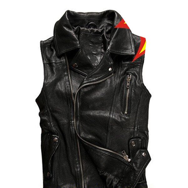 レザーベスト ベスト メンズ レザー バイクジャケット 本革 チョッキ ジレ シンプル 春 秋