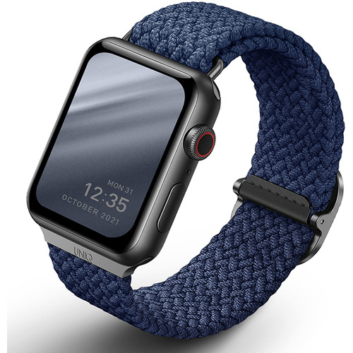 KENZAN UNIQ-44MM-ASPOBLU Apple Watch 44／45／46mm用編み込みバンド ASPEN OXFORD BLUE UNIQ44MMASPOBLU