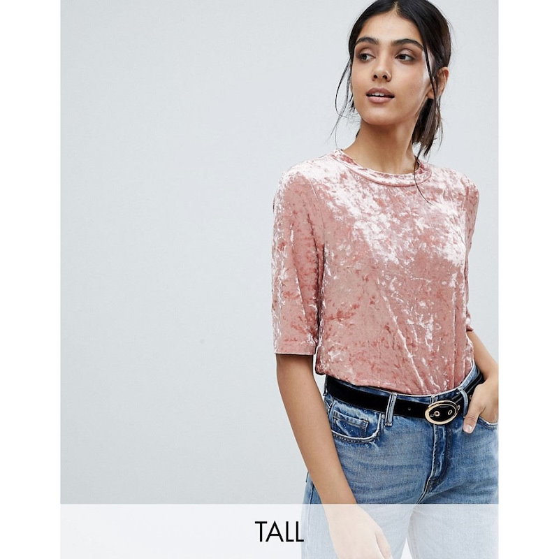 ヴェロモーダ レディース トップス【Vero Moda Tall Velvet Top】Old rose ヴェロモーダ レディース トップス【Vero Moda Tall Velvet Top】Old rose