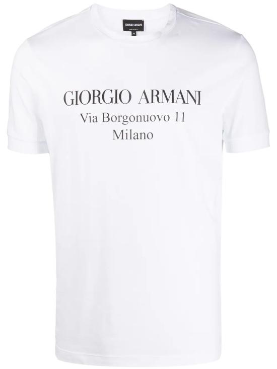 GIORGIO ARMANI Men Tops 3GST57 SJMCZ U090 BIANCO OTTICO