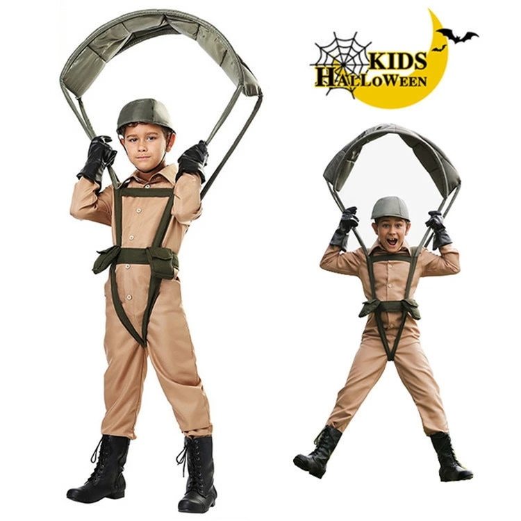チャイルド Paratrooper コスチューム ハロウィン 子ども コスプレ 衣装 仮装 こども イベント 子ども パーティ ハロウィーン 学芸会 学園祭 学芸会 ショー お遊戯会 二次会 忘年会