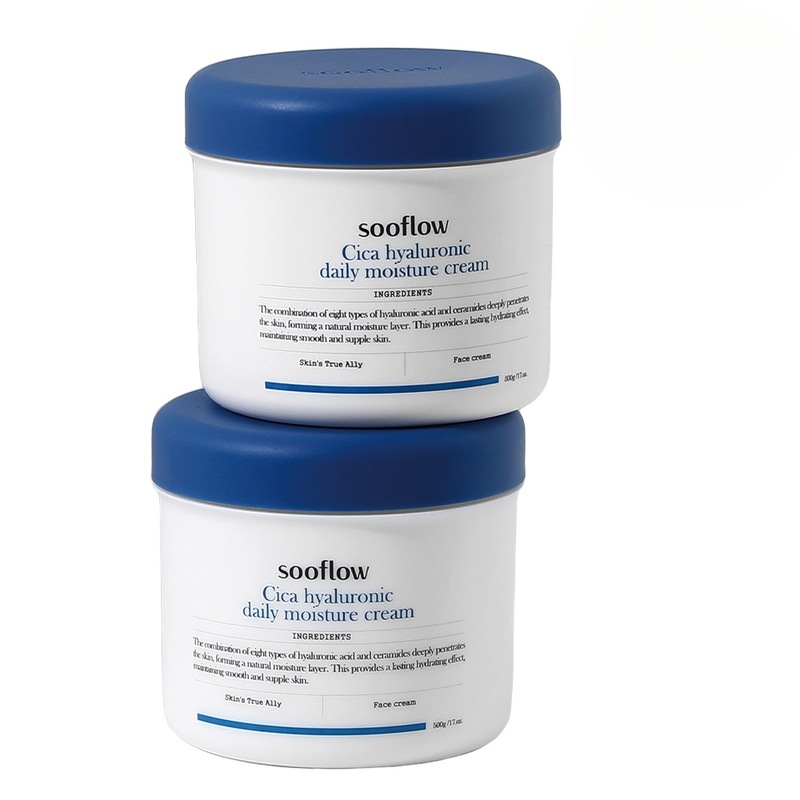 SOOFLOW1+1四季必須！ヒアルロン酸大容量万能水分保湿クリーム500g+500g