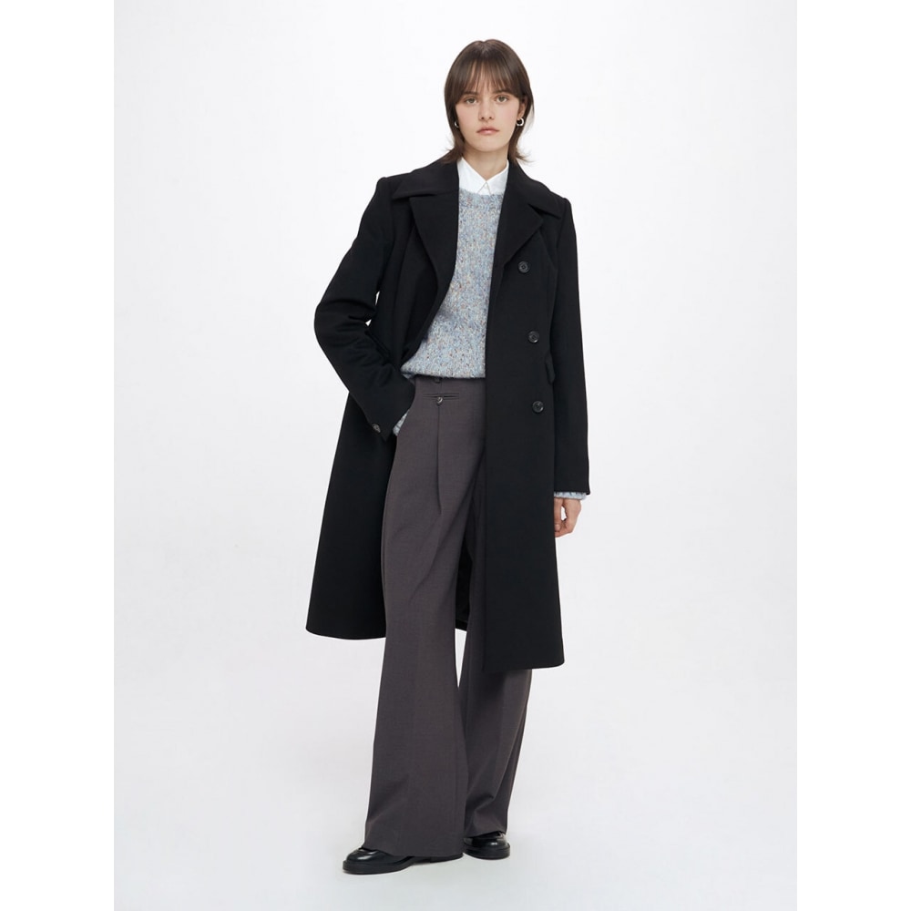 レイブシングルラインコートインブラック VW3WH026 10