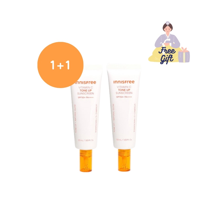 [1+1] ビタミンCトーンアップサンクリーム SPF50+ PA++++ 50mlX2 日焼け止め/トーンアップ/くすみ/紫外線遮断/ナイアシンアミド/ヒアルロン酸/IVE ウォニョン