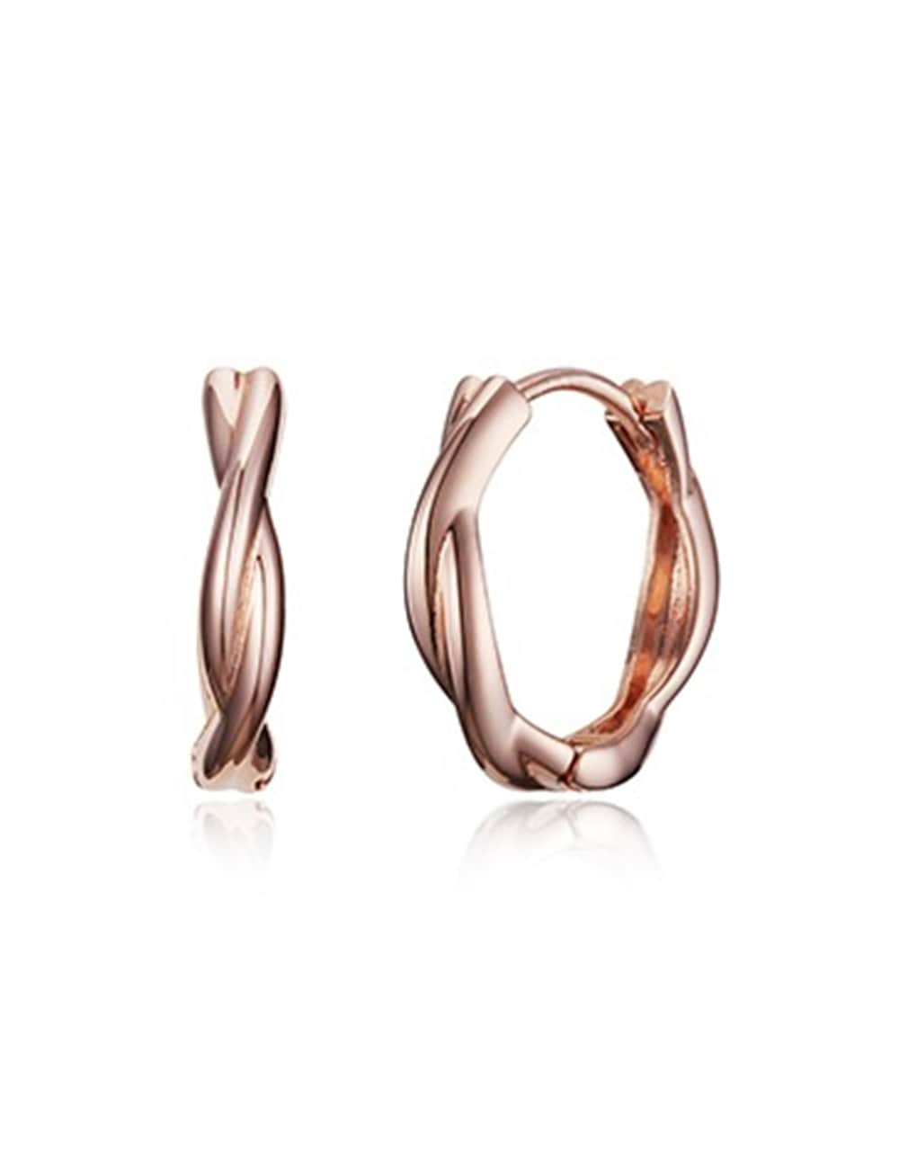 [ムン·ガヨンPICK] ヘスエル シルバー ツイスト フープ イヤリング YUE4320