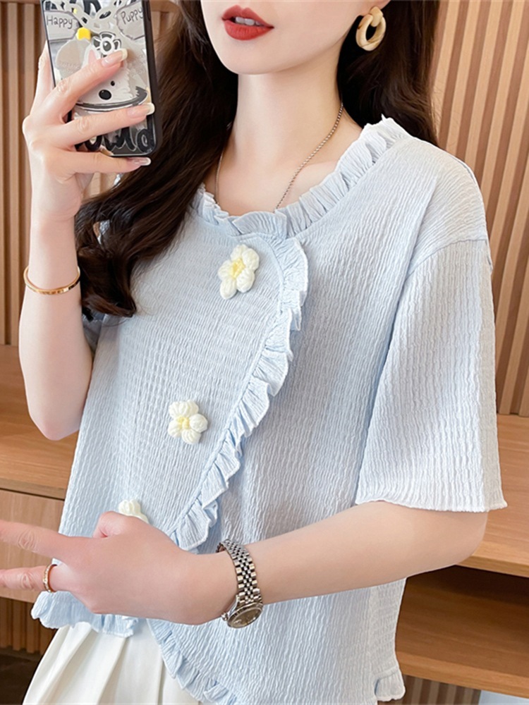 【1点ご購入 で10点プレゼントいたします】半袖Tシャツガールサマー2025韓国版ゆったりショート丈木耳もとのオールマイティーな半袖トップス 100,474円