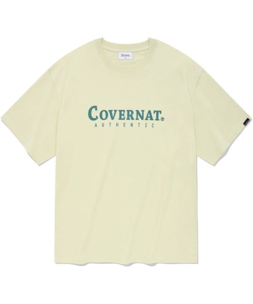COVERNAT オーセンティックロゴ T シャツライトグリーン
