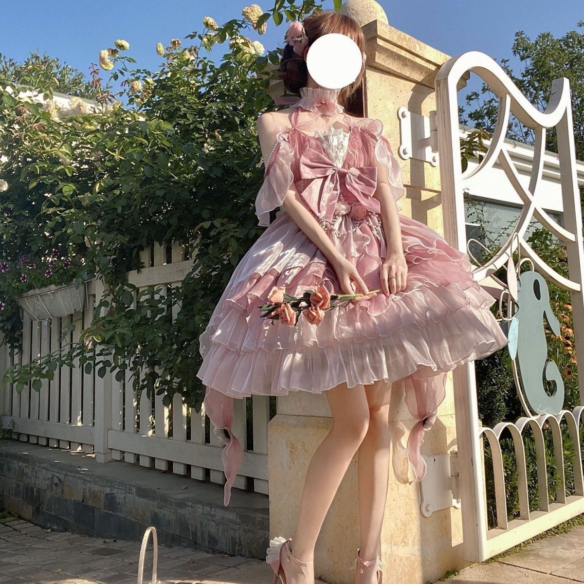 コスプレロリータ 洋服 jskキャミソールワンピース 花嫁 コスプレ/ロリータ茶会/ロリータワンピース