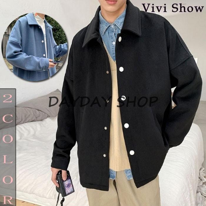 新品早く買いに来て コート メンズ テーラードジャケット ピーコート Pコート シングルコート ラウンドカラー ツイエロードジャケット アウター 5,348円