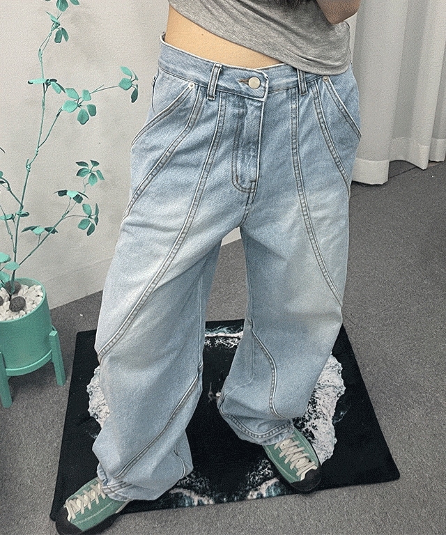 Tornado denim pants (2color)