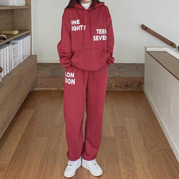 （BM）裏起毛ナインティーンフードセット 冬 女性 裏起毛セット