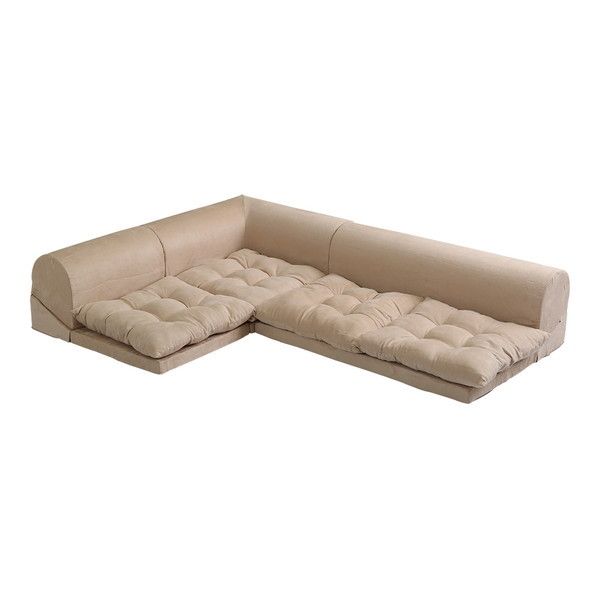 ホームテイスト SH-07-LCR 3人掛けフロアコーナーソファ Lycoris-リコリス- フロアソファ コーナーソファ 分割ソファ 一人掛け 二人掛け ベージュ メーカー直送