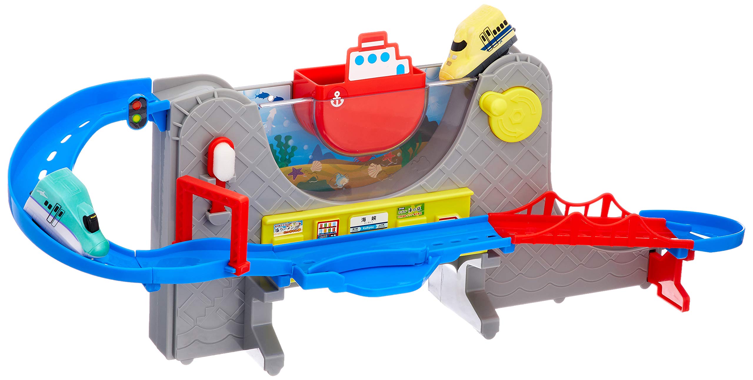 パイロットコーポレーション(PILOT CORPORATION) おふろDEミニカー すすめ! 海底トンネル! 北海道新幹線はやぶさ&ドクターイエローセット ブルーグレー