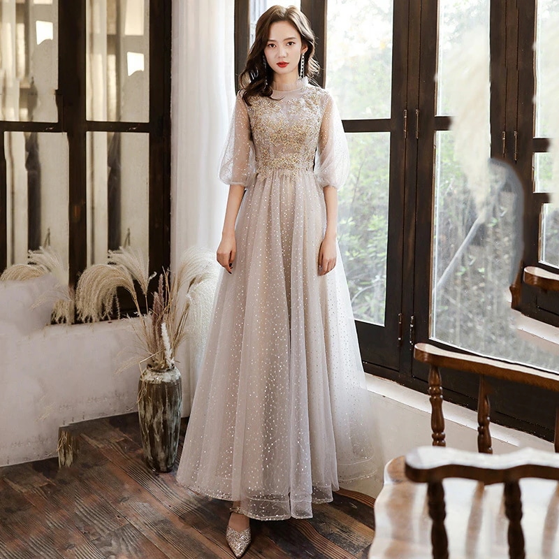 1歳成人ガールドレスエレガント司会者放送芸術テストドレス女声楽テストドレスベルカントソロ