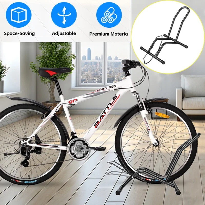 自転車フロアスタンド屋外および屋内用自転車ラック自転車保管用ラック16インチ～29インチホイール対応頑丈な金属製