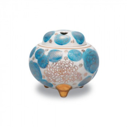 日本香堂 香炉 3.5号 青花詰 九谷焼 78020