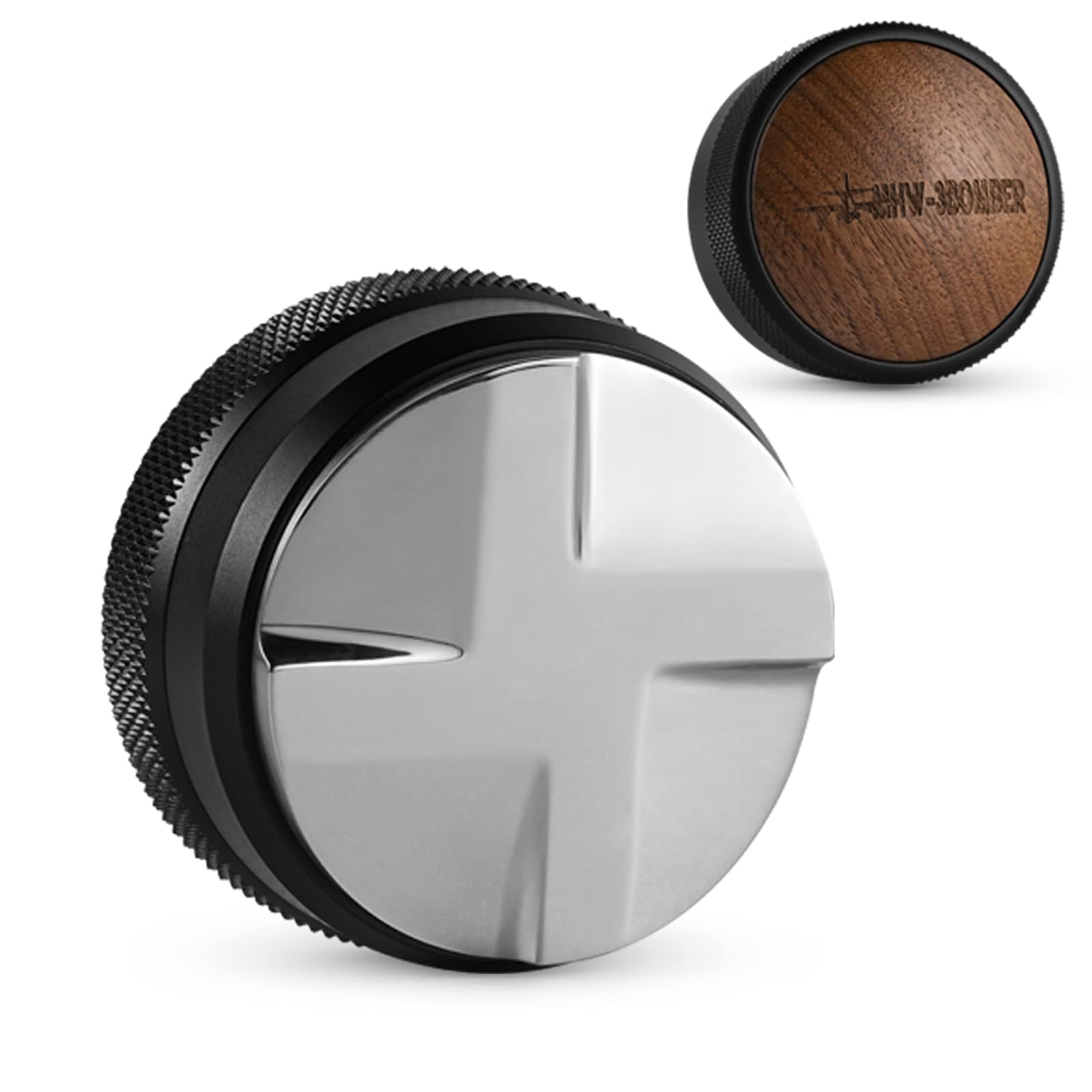 MHW-3BOMBER コーヒーディストリビューター 51mm エスプレッソタンパー ディストリビューター 51mm コーヒー用品 ステンレス製 木の蓋 T6095L4