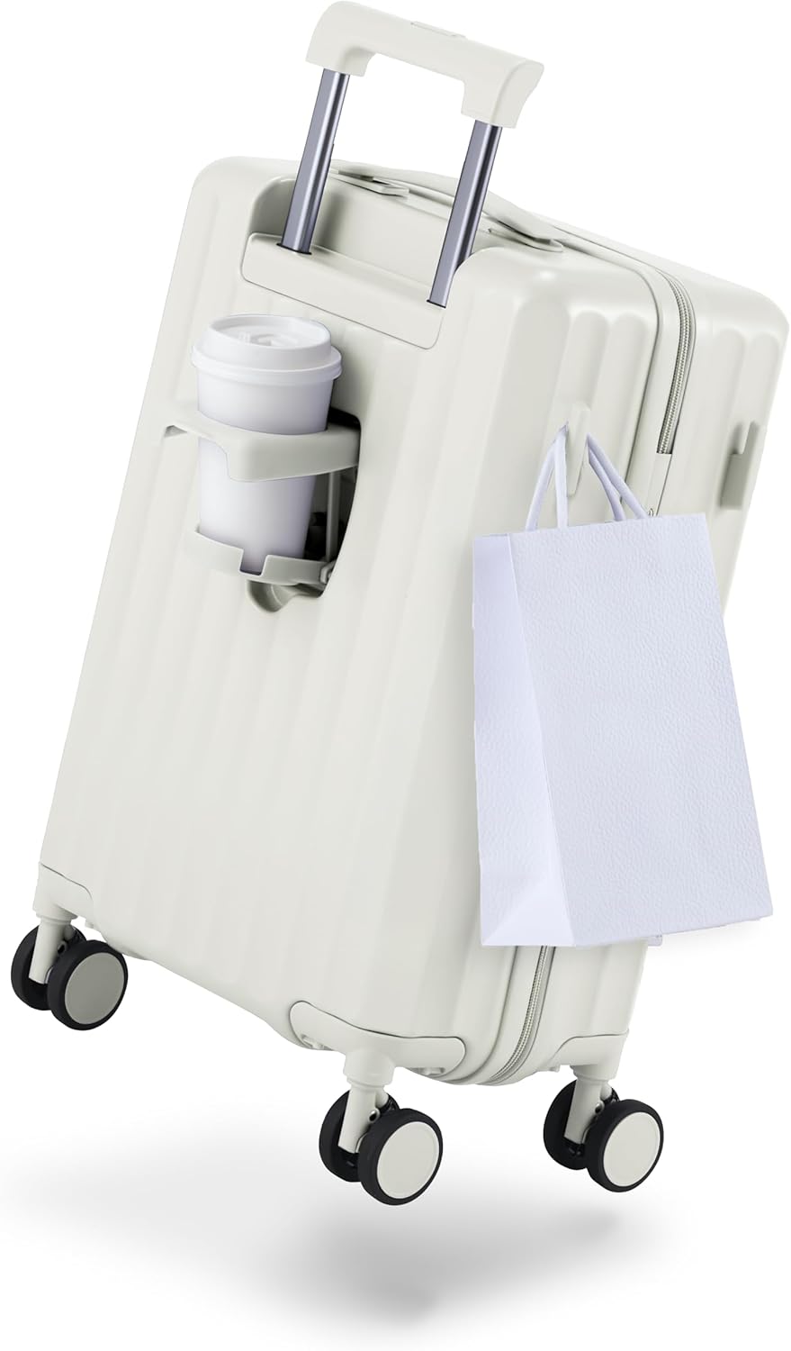 [MAIMO] キャリーケース Sサイズ 機内持ち込み 日本メーカー 【 カップホルダー ＆ フック付き 多機能キャリーケース 】 静音キャスター サスペンション付き 軽量 大容量 TSAロック