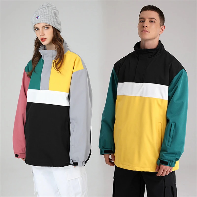 スノーボード ウェア スキーウェア スノボウェア パーカー ジャケット メンズ レディース ハイネック トップス 韓国風 2023 耐水10000mm フード付き 保温防水防寒防風通気