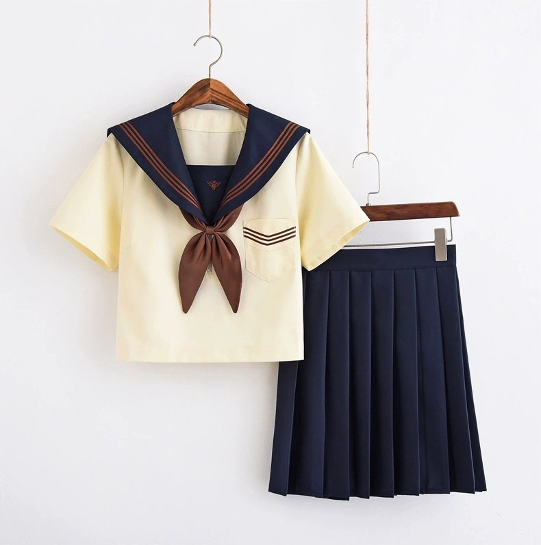 【1つ買うと10つ無料】語jkユニフォームイエローイエロー3ベンスーツの女子学生プリーツスカートスクールユニフォームユニフォームユニフォームユニフォームユニフォームカレッジスタイル