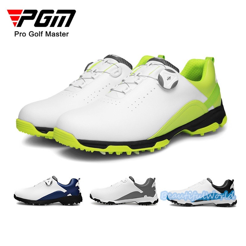 ゴルフシューズ メンズ レディース スニーカー アウトドアシューズ ダイヤル式スポーツ靴 フィット感 軽量 耐久 動きやすい 防水 防滑 練習場 四節可能G50