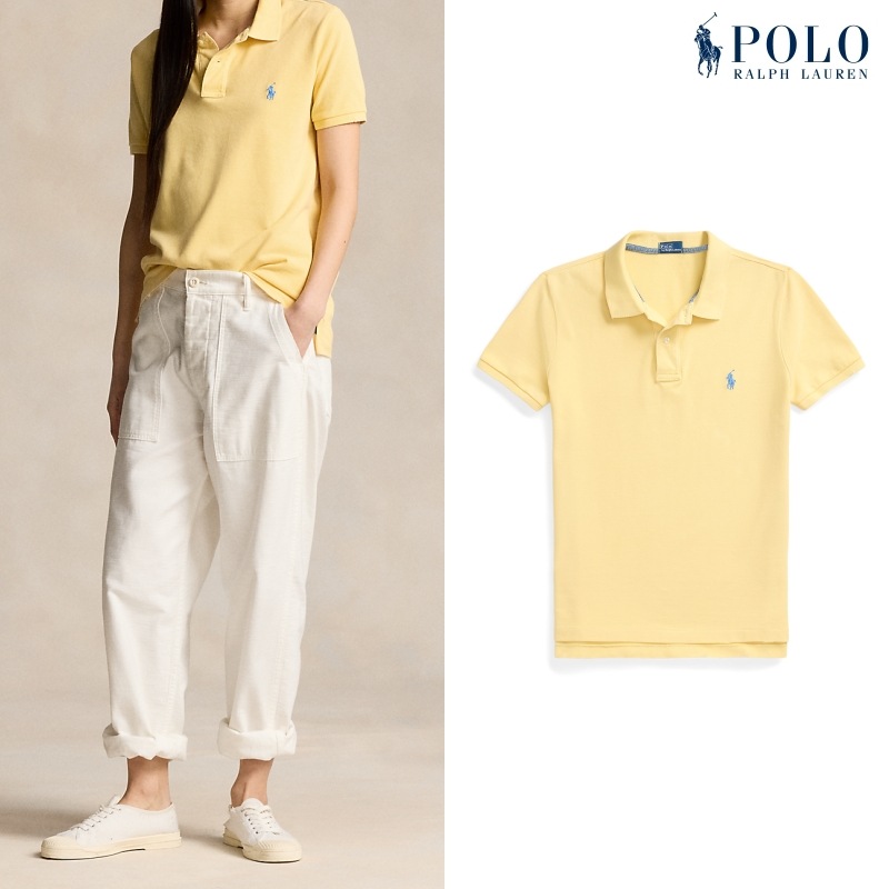 [ポロラルフローレン] クラシック フィット メッシュ ポロシャツ イエロー / SHORT SLEEVE SHIRT YELLOW