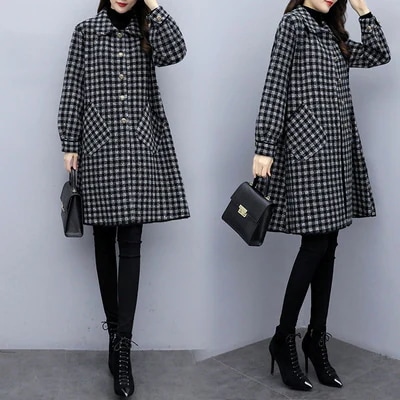 Hot!!!品質いいな新品 チェスターコート レディース 秋冬 40代 チェスターコート　チェック柄 ミディアム丈 ラシャコート Aライン厚手オーバー アウター 通勤 着痩せ オシャレ 大人