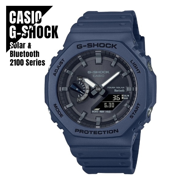 【即納】 CASIO カシオ G-SHOCK Gショック タフソーラー モバイルリンク ブルー GA-B2100-2A 腕時計 メンズ