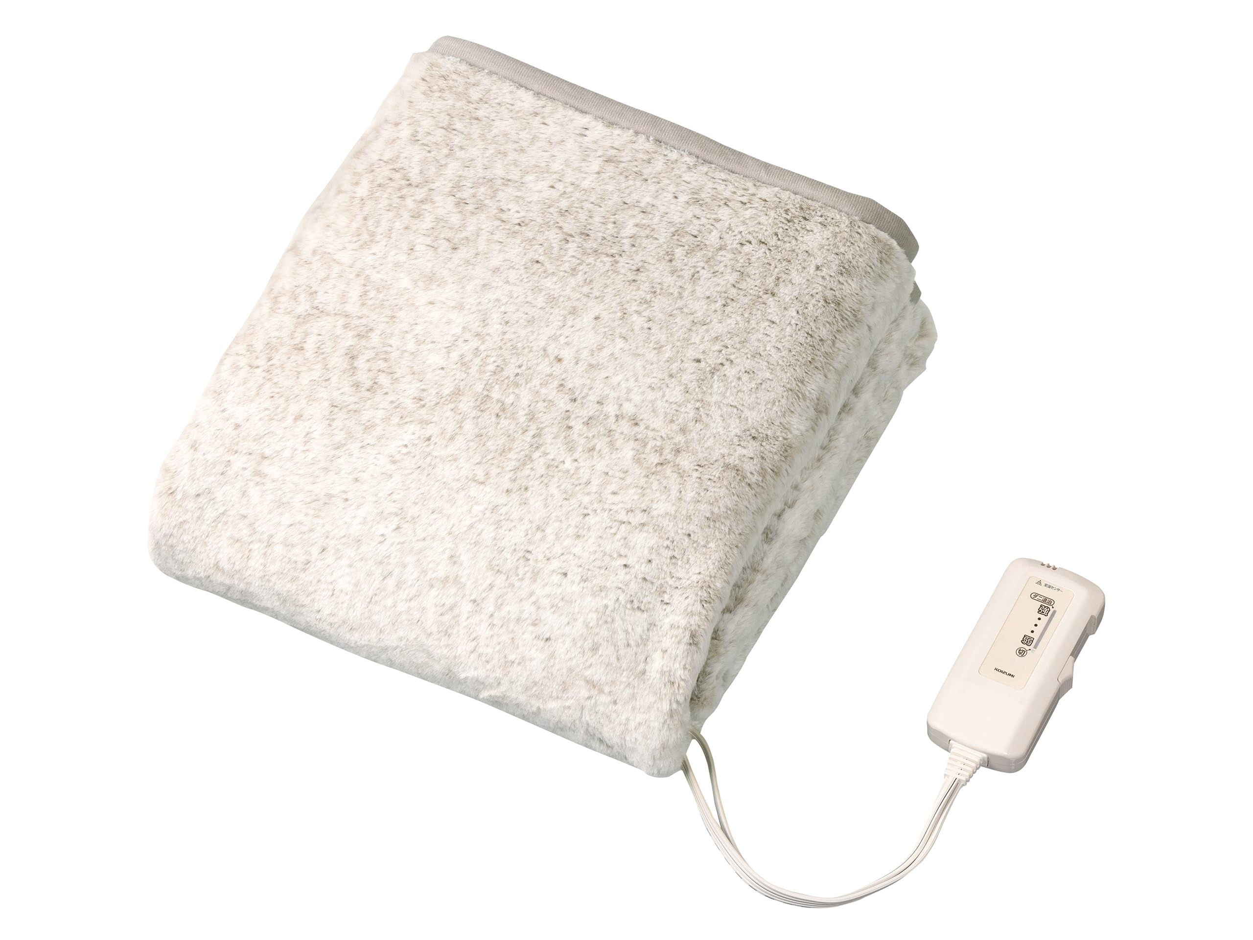コイズミ 電気毛布 敷毛布 ラビットファー調 丸洗い可 140×80cm KDS-50241R
