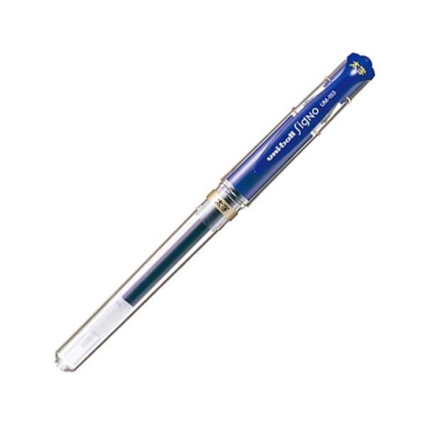 (まとめ) 三菱鉛筆 ゲルインクボールペン ユニボール シグノ 太字 1.0mm 青 UM153.33 1本 (×100セット)