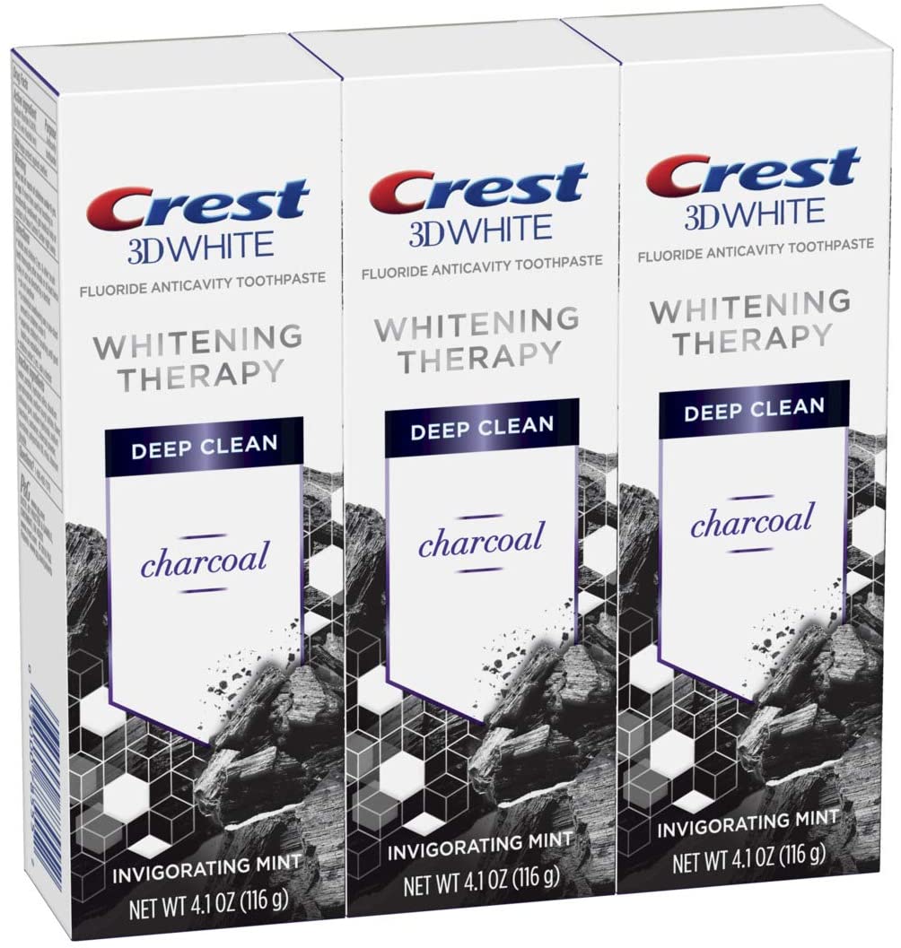 [アメリカ国内生産正品]クレスト炭3Dホワイト歯磨き粉フッ化物セラピーディープクリー